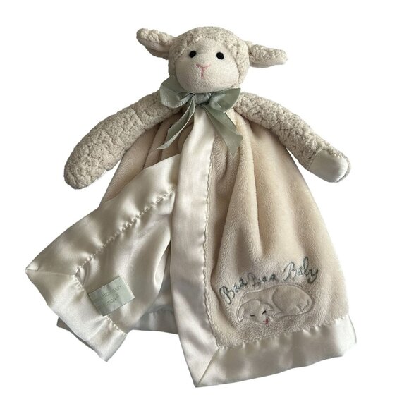 Barrington Baby Collection Sherpa Lamb Lovey Plush With Embroidered "Baa Baa Bab - Picture 1 of 5